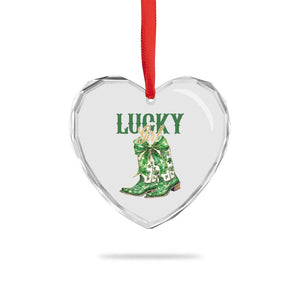 Lucky Cowgirl Heart Crystal Glass Ornament Western Irish Cowboy St Patrick Day TS14 Print Your Wear