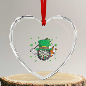 Lucky Darts Board With Irish Flag Heart Crystal Glass Ornament St Patricks Day Gift TS12 Transparent Glass 3'' Heart Print Your Wear