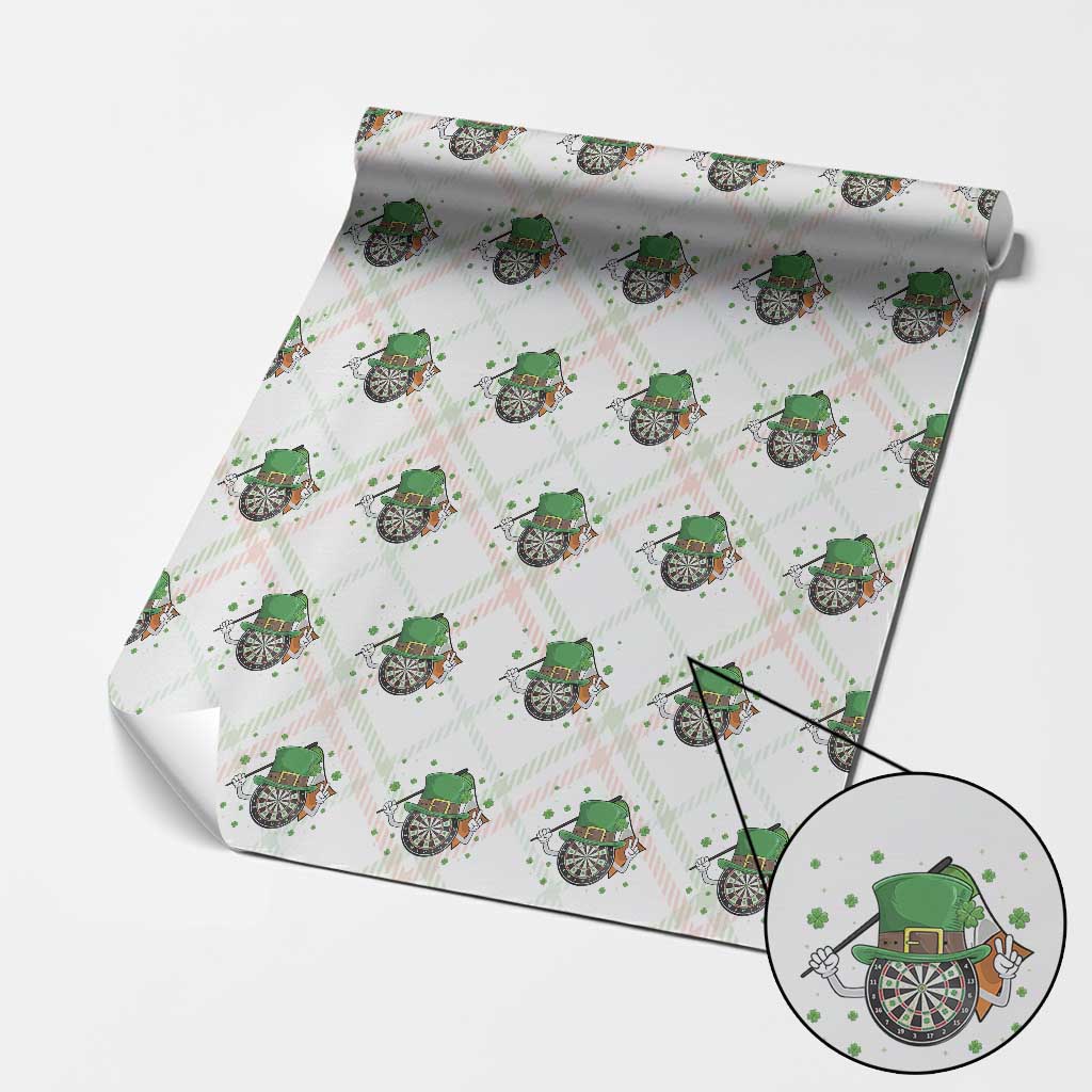 Lucky Darts Board With Irish Flag Wrapping Paper Roll St Patricks Day Gift TS12 Christmas Plaid Print Your Wear