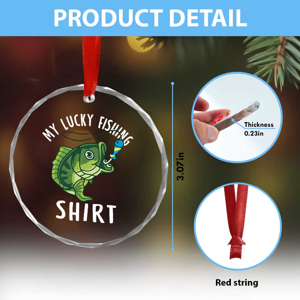 Lucky Fishing Crystal Glass Ornament Funny Fisherman Fish Lovers TS10 Print Your Wear