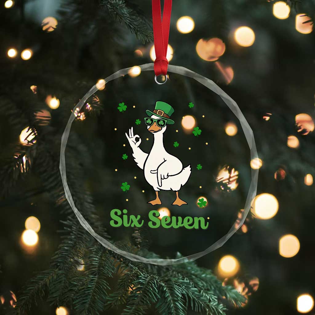 Lucky Goose Six Seven Meme Crystal Glass Ornament St Patricks Day TS12 Print Your Wear