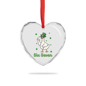 Lucky Goose Six Seven Meme Heart Crystal Glass Ornament St Patricks Day TS12 Print Your Wear