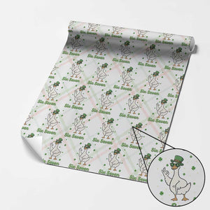 Lucky Goose Six Seven Meme Wrapping Paper Roll St Patricks Day TS12 Christmas Plaid Print Your Wear