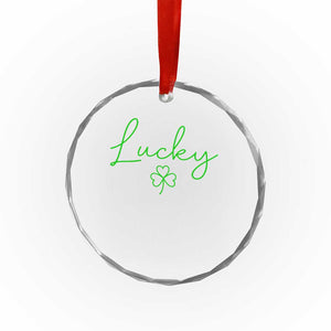 Lucky Irish Shamrock Crystal Glass Ornament St Patricks Day Letter Print Lightweight TS10 Print Your Wear