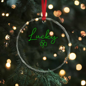 Lucky Irish Shamrock Crystal Glass Ornament St Patricks Day Letter Print Lightweight TS10 Print Your Wear