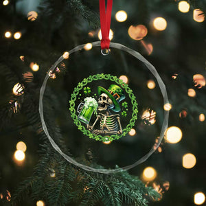 Lucky Irish Skeleton St Patricks Day Crystal Glass Ornament Beer Lover TS12 Print Your Wear