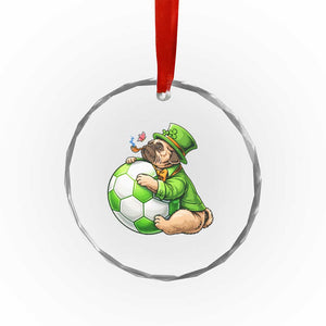 Lucky Pug Soccer Lover Crystal Glass Ornament St Paddys Day Irish Football Gift TS12 Print Your Wear