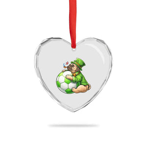 Lucky Pug Soccer Lover Heart Crystal Glass Ornament St Paddys Day Irish Football Gift TS12 Print Your Wear