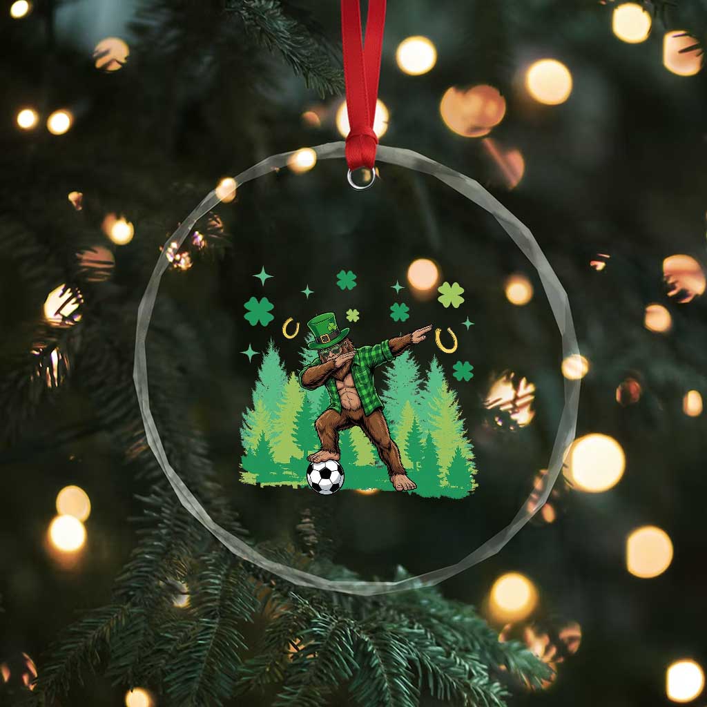 Lucky Sasquatch Soccer Player Crystal Glass Ornament Funny St Patricks Day Gift TS12 Print Your Wear