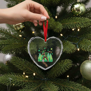 Lucky Sasquatch Soccer Player Heart Crystal Glass Ornament Funny St Patricks Day Gift TS12 Print Your Wear