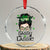 Lucky Sassy Lassie Messy Bun Crystal Glass Ornament Funny St Patricks Day - Print Your Wear