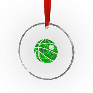 Lucky Shamrock Basketball Crystal Glass Ornament Clover Irish St Patrick's Day Sport Lover TS02 Print Your Wear