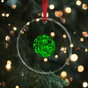 Lucky Shamrock Basketball Crystal Glass Ornament Clover Irish St Patrick's Day Sport Lover TS02 Print Your Wear