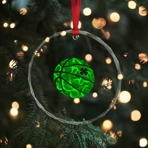 Lucky Shamrock Basketball Crystal Glass Ornament Clover Irish St Patrick's Day Sport Lover TS02 Print Your Wear
