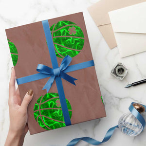 Lucky Shamrock Basketball Wrapping Paper Roll Clover Irish St Patrick's Day Sport Lover TS02 Mocha Print Your Wear