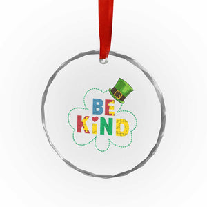 Lucky Shamrock Be Kind Crystal Glass Ornament Autism Leprechaun St Patricks Day TS02 Print Your Wear
