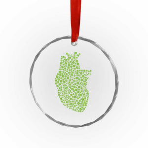 Lucky Shamrocks Heart Crystal Glass Ornament Anatomical Anatomy St Patrick's Day TS02 Print Your Wear