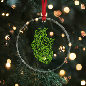 Lucky Shamrocks Heart Crystal Glass Ornament Anatomical Anatomy St Patrick's Day TS02 Print Your Wear