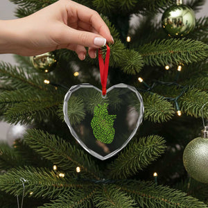 Lucky Shamrocks Heart Heart Crystal Glass Ornament Anatomical Anatomy St Patrick's Day TS02 Print Your Wear