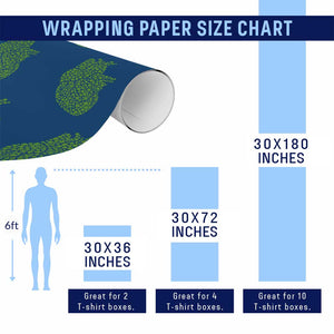 Lucky Shamrocks Heart Wrapping Paper Roll Anatomical Anatomy St Patrick's Day TS02 Print Your Wear
