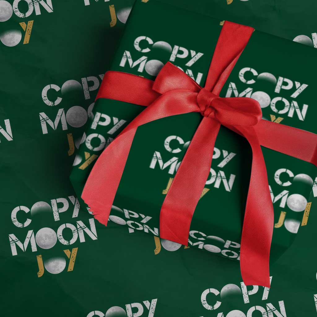 Lunar Mission Astronaut Space Lover Wrapping Paper Roll Copy Moon Joy Sci Fi Graphic TS12 Green Print Your Wear