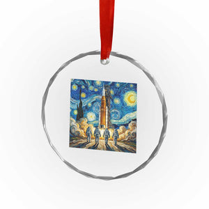 Lunar Mission Astronaut Starry Night Crystal Glass Ornament Space Lover Gift TS12 Print Your Wear