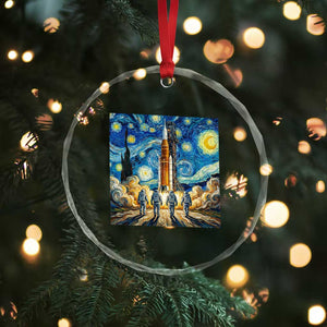 Lunar Mission Astronaut Starry Night Crystal Glass Ornament Space Lover Gift TS12 Print Your Wear
