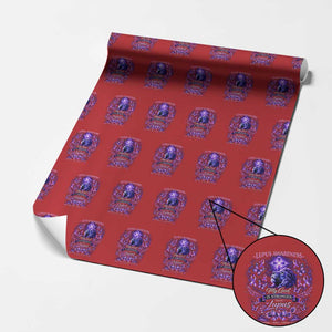 Lupus Awareness Wrapping Paper Roll Lion Purple Ribbon My God Is Stronger Than Lupus TS10 Red Print Your Wear