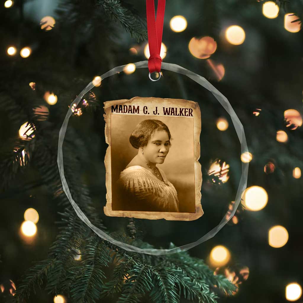 Madam CJ Walker Crystal Glass Ornament Female Empowerment History Gift TS12 Print Your Wear