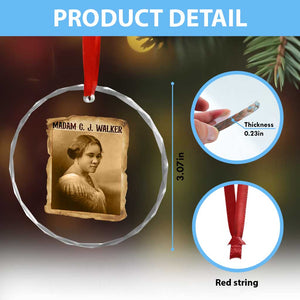 Madam CJ Walker Crystal Glass Ornament Female Empowerment History Gift TS12 Print Your Wear