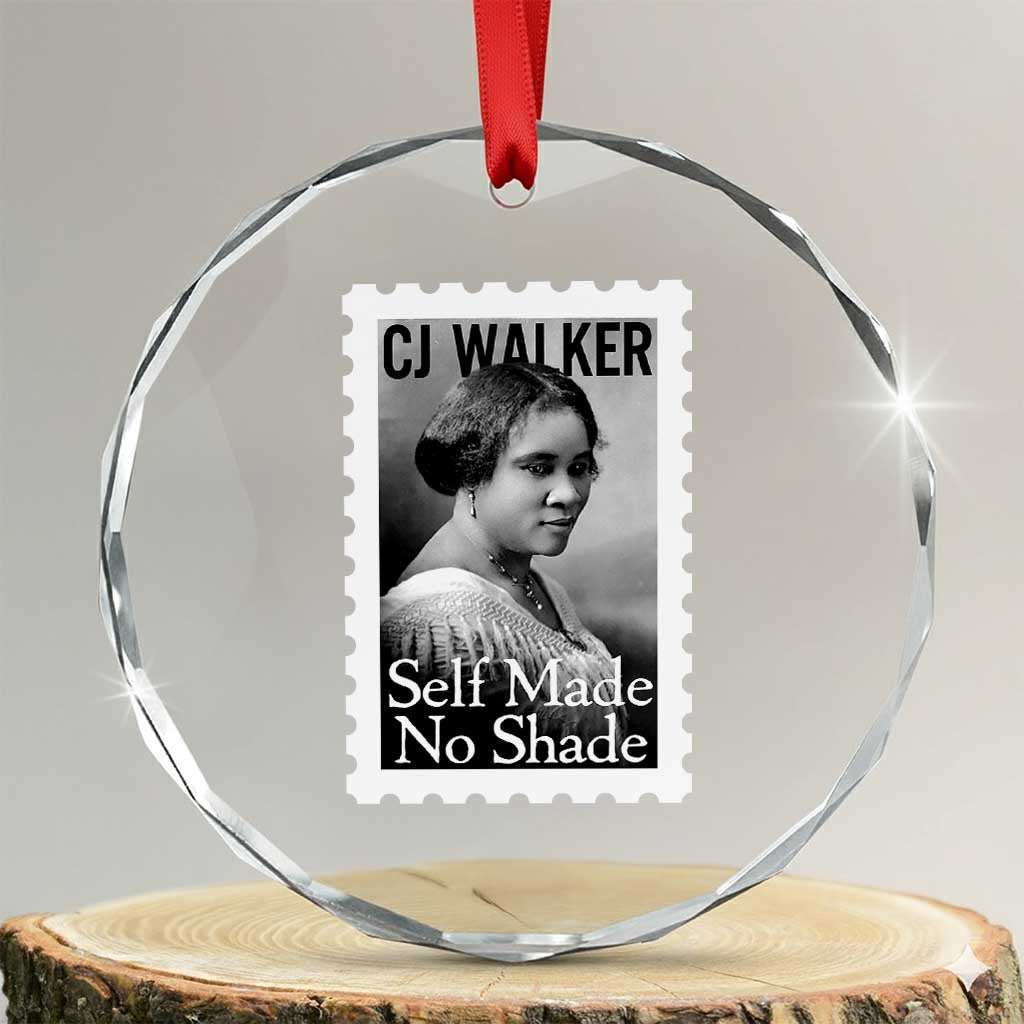 Madam CJ Walker Crystal Glass Ornament Strong Black Woman Leader TS12 Transparent Glass 3'' Circle Print Your Wear