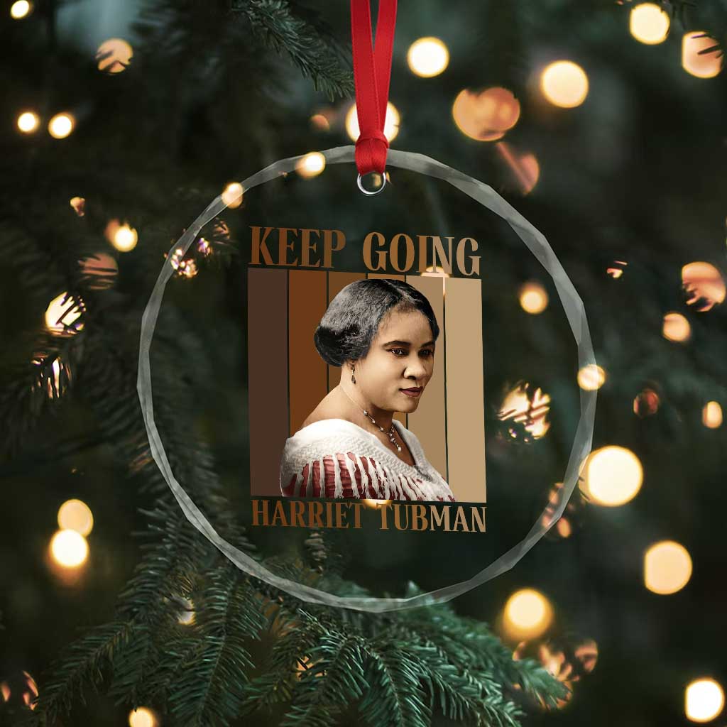 Madam CJ Walker Keep Going Retro Poster Crystal Glass Ornament Black History Month Gift TS12 Print Your Wear