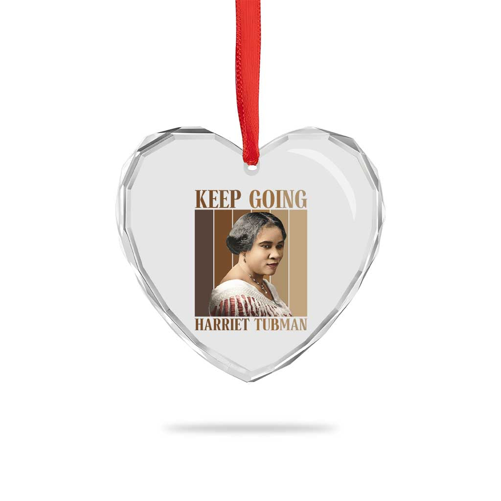 Madam CJ Walker Keep Going Retro Poster Heart Crystal Glass Ornament Black History Month Gift TS12 Print Your Wear