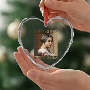 Madam CJ Walker Keep Going Retro Poster Heart Crystal Glass Ornament Black History Month Gift TS12 Print Your Wear