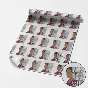 Madam CJ Walker Quote Wrapping Paper Roll Do Not Sit Down And Wait For Opportunities TS12 Christmas Plaid Print Your Wear