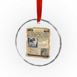 Madam CJ Walker Vintage Newspaper Style Crystal Glass Ornament Economic Freedom Through Opportunity TS12 Print Your Wear