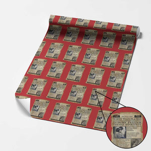 Madam CJ Walker Vintage Newspaper Style Wrapping Paper Roll Economic Freedom Through Opportunity TS12 Red Print Your Wear