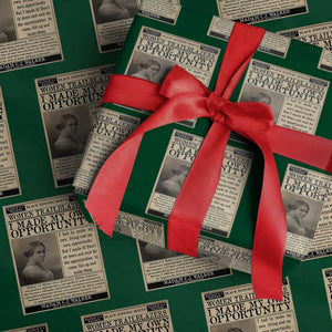 Madam C.J. Walker Wrapping Paper Roll I Made My Own Opportunity TS12 Green Print Your Wear
