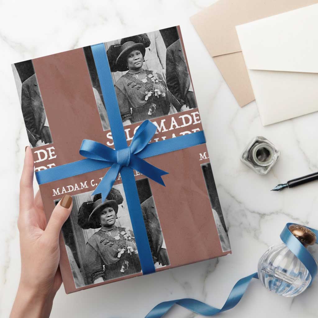 Madam CJ Walker Wrapping Paper Roll Self Made No Shade Female Empowerment TS12 Mocha Print Your Wear