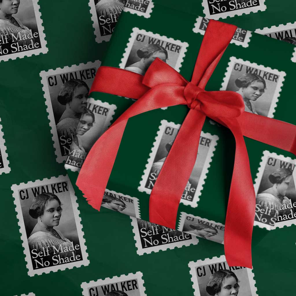 Madam CJ Walker Wrapping Paper Roll Strong Black Woman Leader TS12 Green Print Your Wear