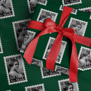 Madam CJ Walker Wrapping Paper Roll Strong Black Woman Leader TS12 Green Print Your Wear