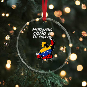 Maduro Cono e Tu Madre Crystal Glass Ornament Venezuelan Protest Graffiti Graphic TS02 Print Your Wear