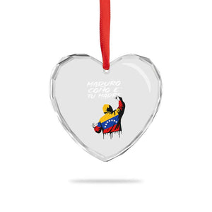 Maduro Cono e Tu Madre Heart Crystal Glass Ornament Venezuelan Protest Graffiti Graphic TS02 Print Your Wear