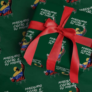 Maduro Cono e Tu Madre Wrapping Paper Roll Venezuelan Protest Graffiti Graphic TS02 Green Print Your Wear