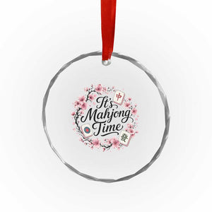 Mahjong Crystal Glass Ornament Floral Mah Jongg