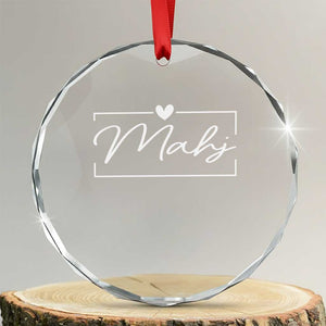 Mahjong Lovers Crystal Glass Ornament Mah Jongg Game Night Graphic