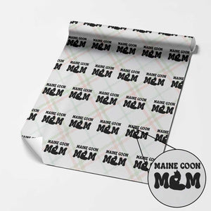 Maine Coon Mom Wrapping Paper Roll Cat Lover Gift For Her TS12 Christmas Plaid Print Your Wear
