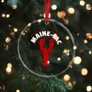 Maine Lobster Crystal Glass Ornament Funny Maine iac Lobstering Fisherman
