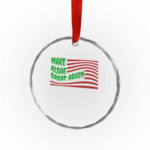 Make Algae Great Again Crystal Glass Ornament Funny Political Satire American Flag Meme