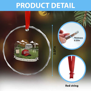 Make Algae Great Again Crystal Glass Ornament Funny Political Satire Humor